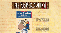 Desktop Screenshot of lebibliophage.com